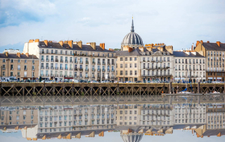 Vue panoramique de la ville de Nantes