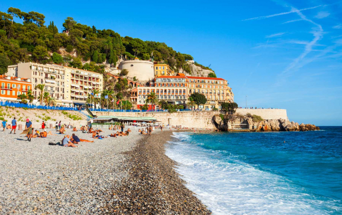 Ville de nice, mer médiérannée et port