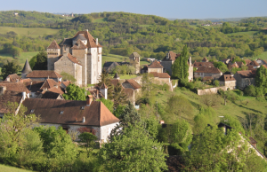 Vue pittoresque du village de Curemonte