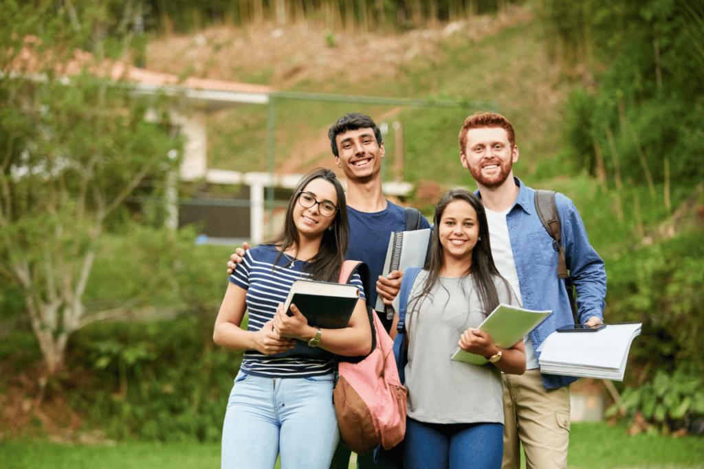 groupe d'étudiants d'un lycée agricole en région
