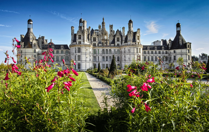 vue depuis les jardins du château de Chambord