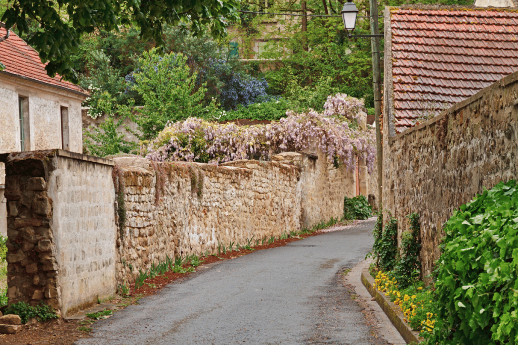 petite ruelle du village de Auvers-sur-Oise