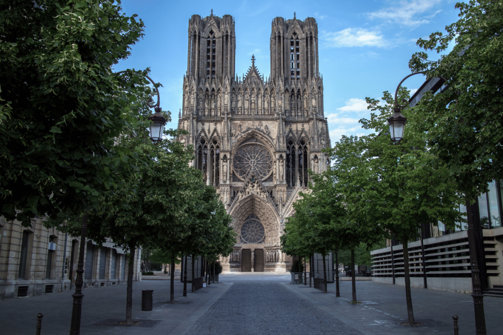 vue de la cathédrale de Reims