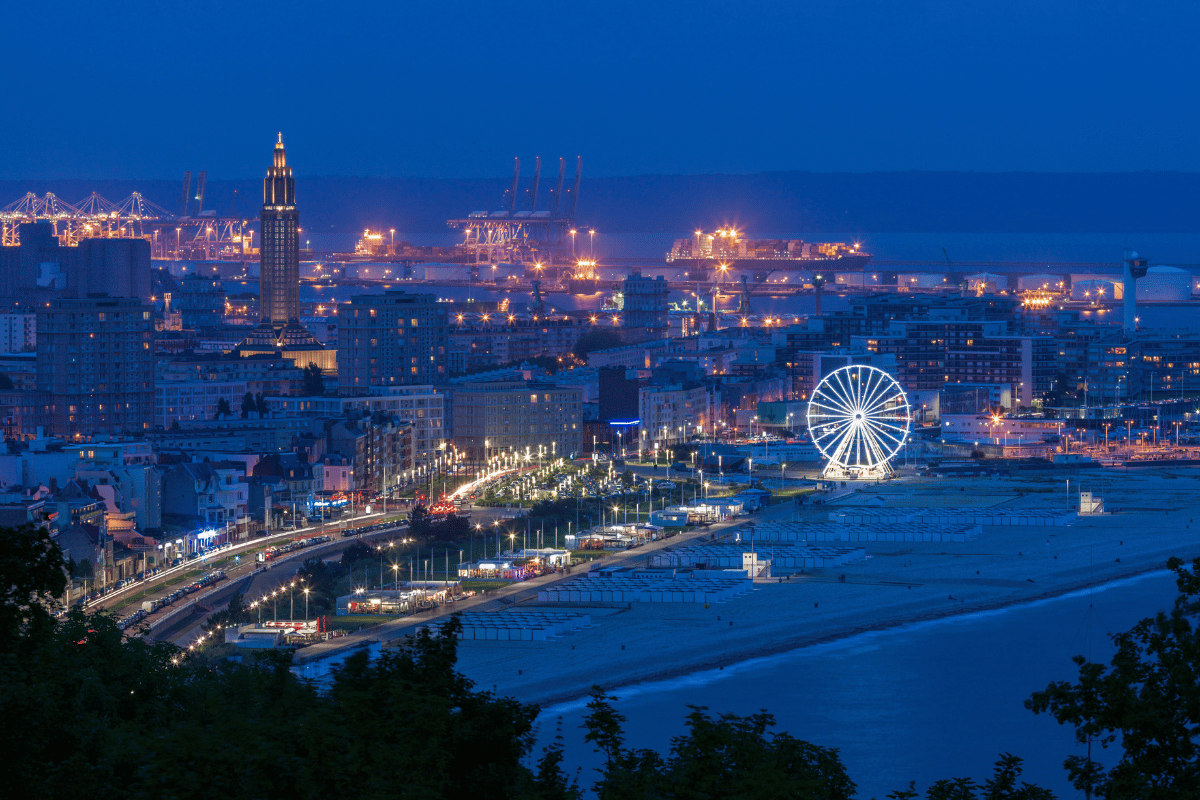 vue de l'ancienne ville industrielle du Havre