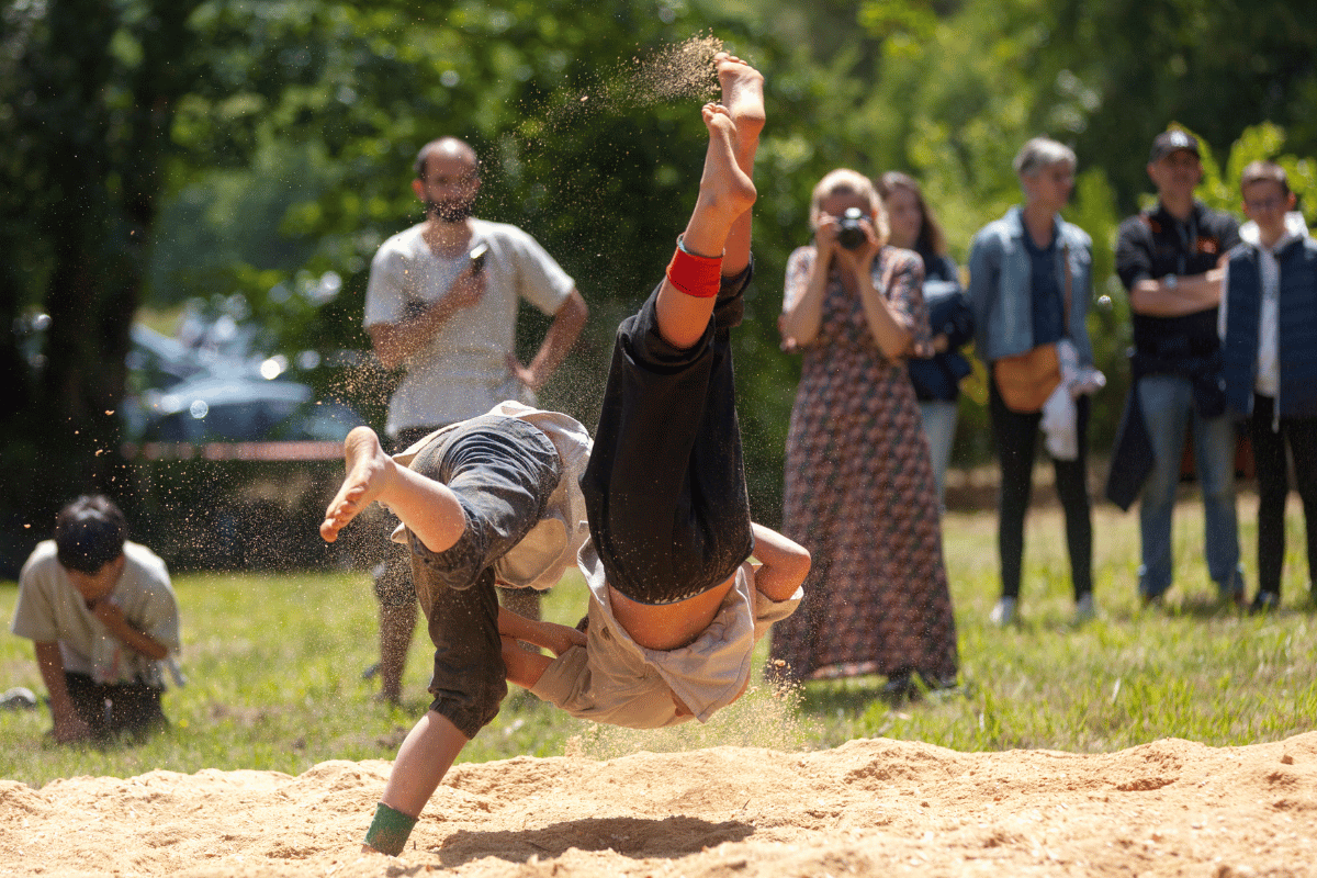 pratique du gouren, lutte bretonne