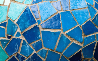 mosaïque bleue