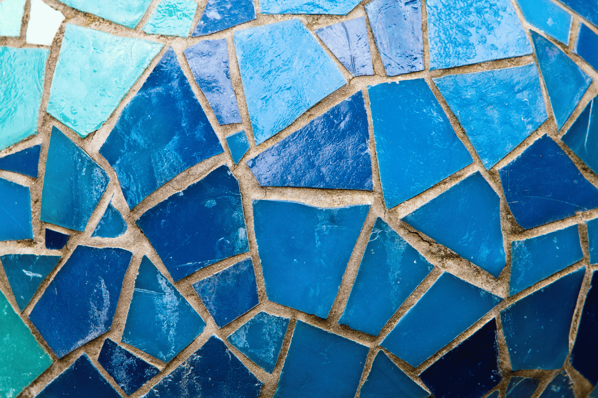 mosaïque bleue